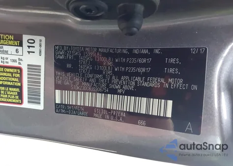 2018 Toyota Sienna Le 8 Passenger из США, поврежденный, VIN 5TDKZ3DC6JS906754